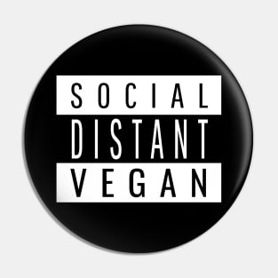 Funny Social Vegan Distancing Pin