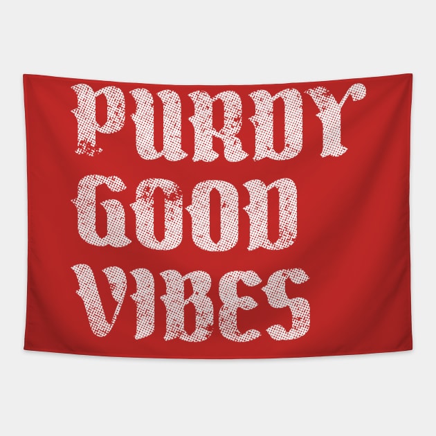 Retro Purdy Good Vibes Tapestry by Trendsdk