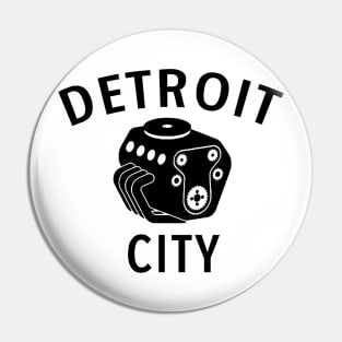 Detroit Motor City T Shirt Pin