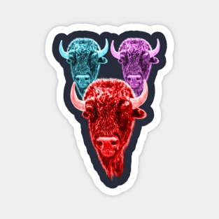 Buffalo Spirit Animal Colourful Herd Magnet