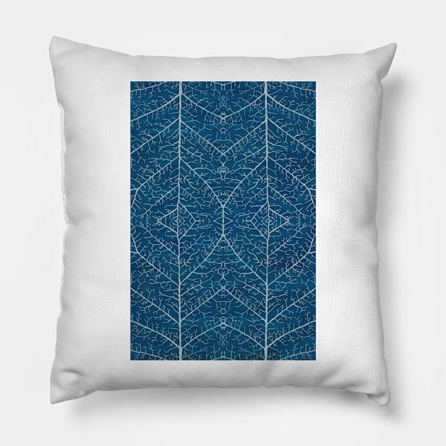 Indigo winter Pillow by grendgallery