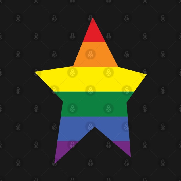 Big Star Pride Rainbow Stripes by ellenhenryart