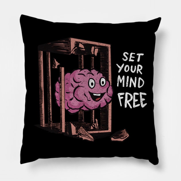 Set Your Mind Free Pillow by Zackendri