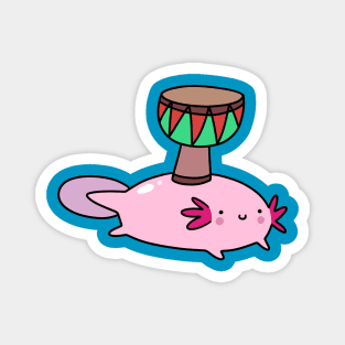 Little Djembe and Axolotl Magnet