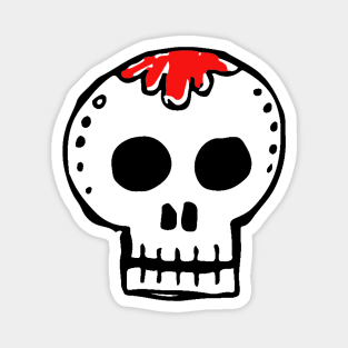 Sugar Skull Doodle Black Magnet