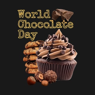 Celebrate World Chocolate Day Colorful Design T-Shirt