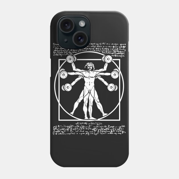 VITRUVIAN MAN BODYBUILDER, LEONARDO DA VINCI PARODY, Phone Case by ShirtFace