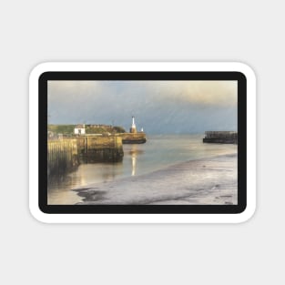 Maryport Harbour Entrance At Low Tide Magnet