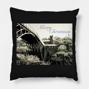 A MERRY CHRISTMAS IRONBRIDGE VILLAGE Pillow