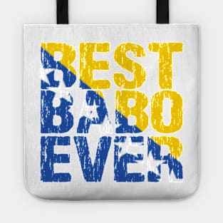 Best Babo Ever Bosnian Dad Father Bosnia Flag Distressed Tote