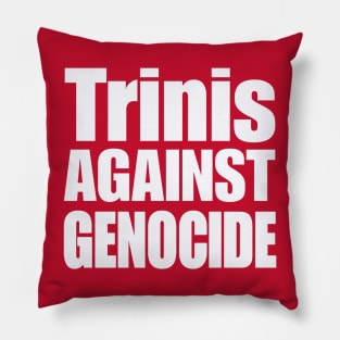 Trinis Against Genocide - White - Back Pillow