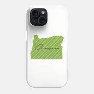 State of Oregon, green Phone Case