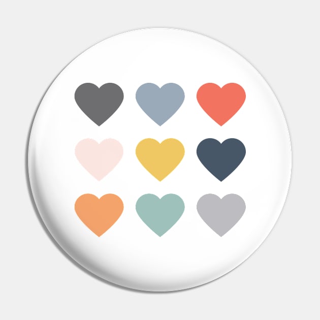 2023 Colors Hearts Pattern Pin by SlieptsovaArt