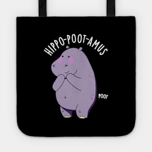 Hippo-poot-amus Funny Farting Hippo Pun Tote