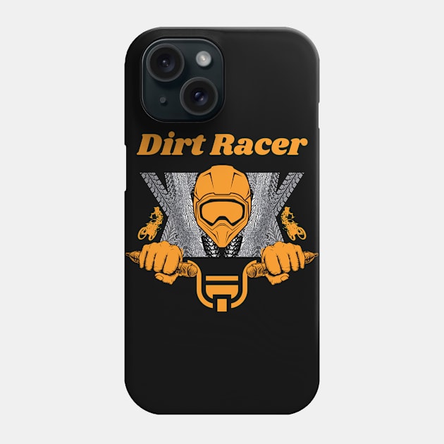 Dirt Racer Biker Sports Graphic Design Phone Case by Abeer Ahmad