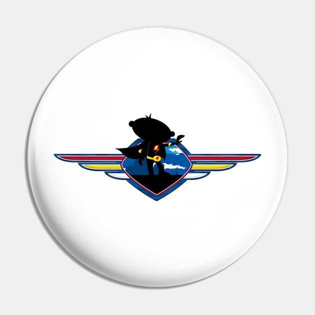 Heroic Superhero Pin by markmurphycreative