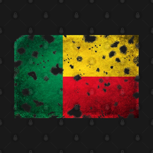 Benin Flag Grunge by Historia