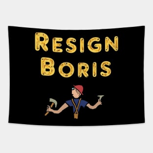 Resign Boris Tapestry