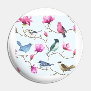 Spring & Birds Pin