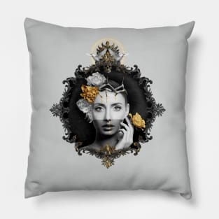 Portrait of a woman in gold Pillow