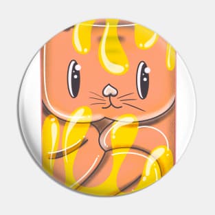 Orange Juice Cat Pin