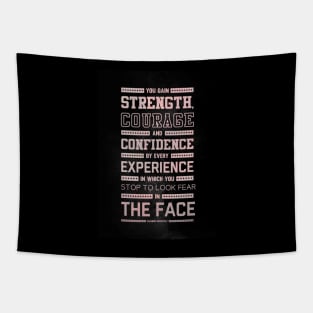 Lab N. 4 Strength Does Not Come Arnold Schwarzenegger Motivational Quote Tapestry