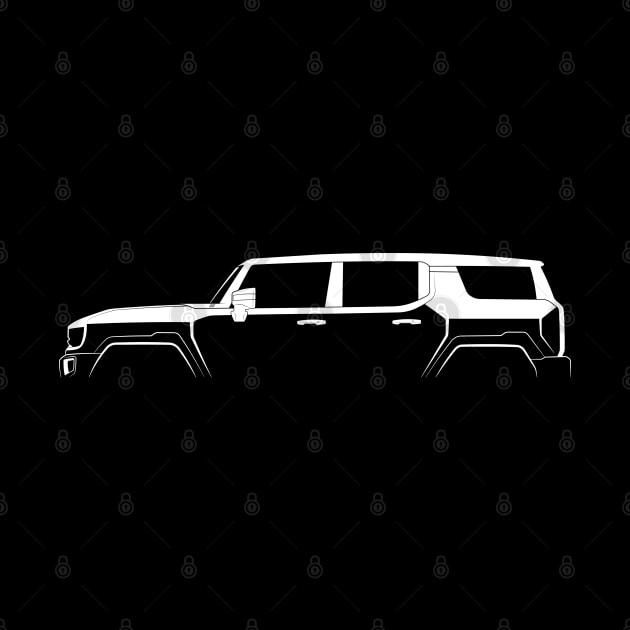 GMC Hummer EV SUV Silhouette by Car-Silhouettes