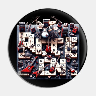 Rock On: Instruments Scrabble Tee Pin