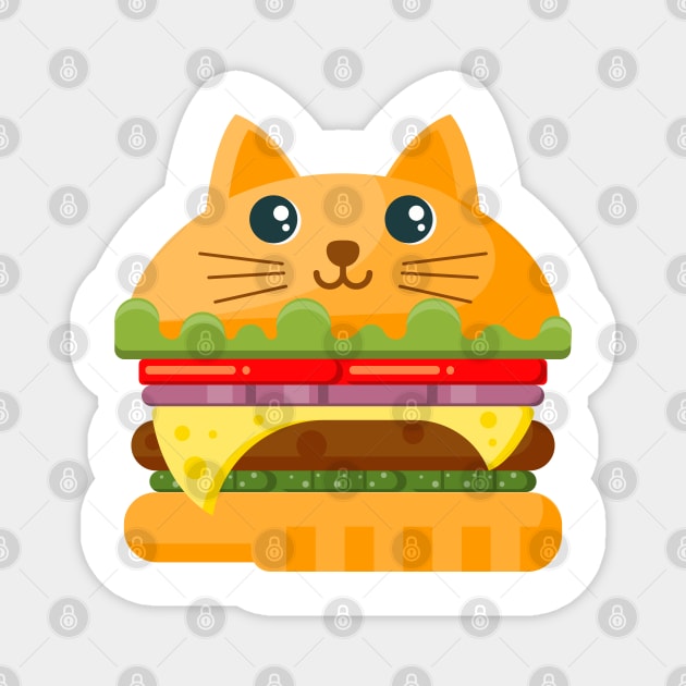 Cat burger. Magnet by lakokakr