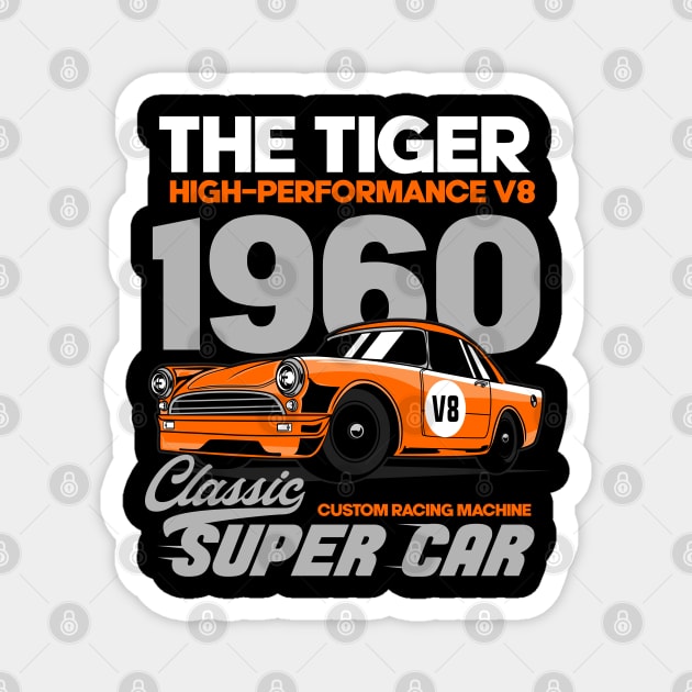 CLASSIC SUPER CAR 1960 Magnet by beanbeardy