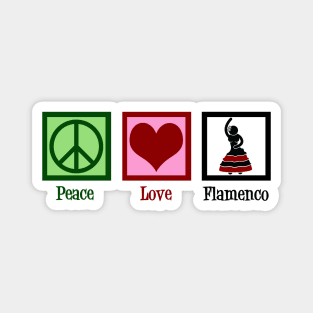 Peace Love Flamenco Dancing Magnet