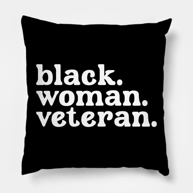 Black Woman Veteran Pillow by Distant War