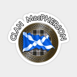 Clan MacPherson Crest & Tartan Knot Magnet