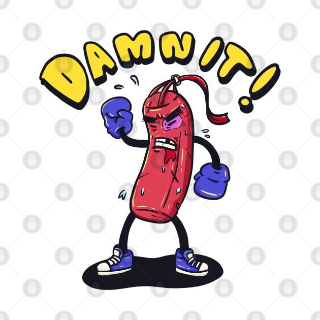 "Damn it" the punching bag by AlvnArt