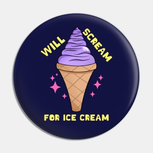 Cute Kawaii Sparkle Ice Cream Summer Meme Pin