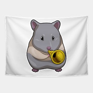 Hamster Musician Trumpet Music Tapestry