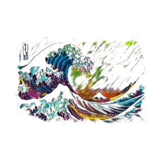 ✪ The Great Wave Off Kanagawa ✪ Abstract Ukiyo-e Historic Japanese Manga Art T-Shirt