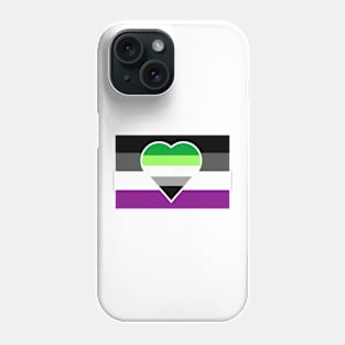 Aromantic Asexual Flag (White-Stripe Variant) Phone Case