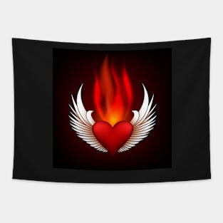 Burning Heart Tapestry