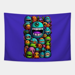 MONSTER BLUE Tapestry