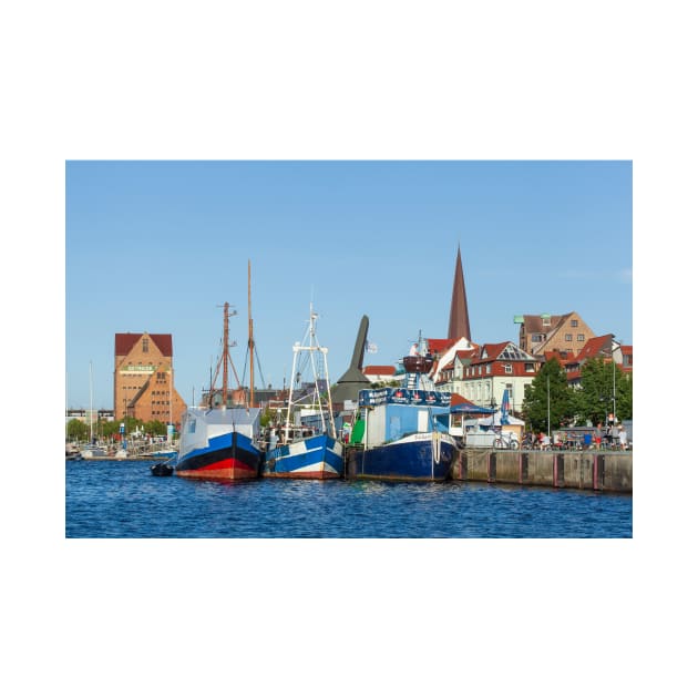 Mecklenburg-Western Pomerania; Rostock; Warnow; Flow; Ship; city port by Kruegerfoto