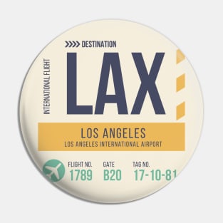 Los Angeles Airport Stylish Luggage Tag (LAX) Pin