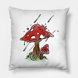 falling comets with mushroom Pillow