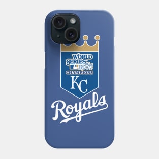 Kansas City Royals 1985 World Series Champs - White Font Phone Case