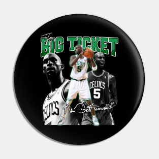 Kevin Garnett The Big Ticket Basketball Signature Vintage Retro 80s 90s Bootleg Rap Style Pin