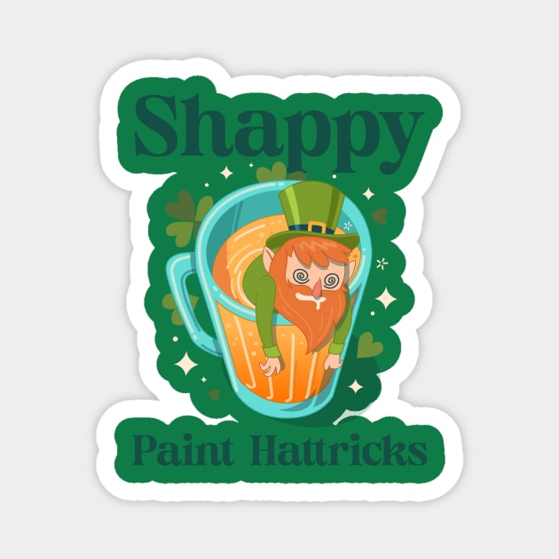 Shappy Paint Hattricks St Patrick's Day Magnet by Cat Vs Dog