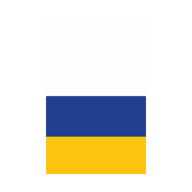 Leeds Tricolour White Blue Yellow by Culture-Factory