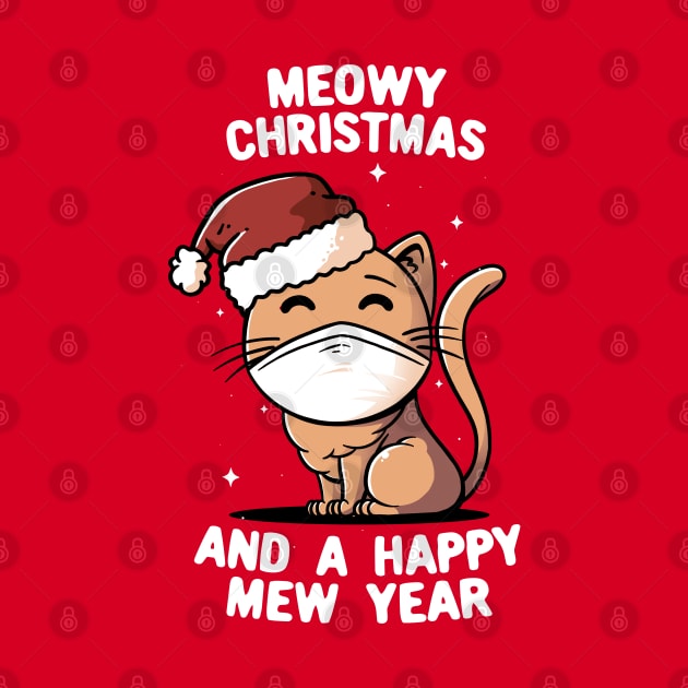 Meowy Cat Christmas and Happy Cat Year Cute Cat Gift by eduely