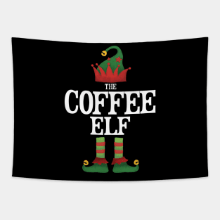 Coffee Elf Matching Family Group Christmas Party Pajamas Tapestry