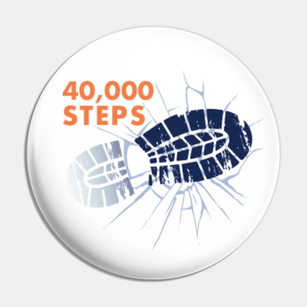 40,000 Steps Logo Pin by 40,000 Steps